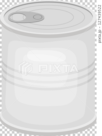 Sealed metal tin can with pull-tab lid, offering a glimpse of food storage. Sealed metal tin can with pull-tab lid, offering a glimpse of food storage. 127439522
