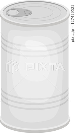 A simple, clean illustration of a silver or white metal food storage can. A simple, clean illustration of a silver or white metal food storage can. 127439523