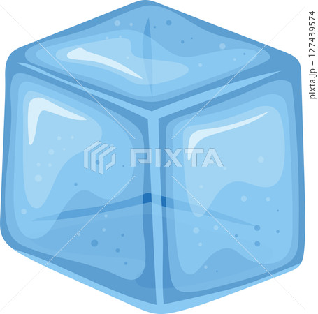 A cube of ice shimmers with light blue hues, promising cool refreshment. A cube of ice shimmers with light blue hues, promising cool refreshment. 127439574