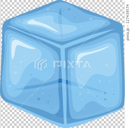 A cube of ice shimmers with light blue hues, promising cool refreshment. A cube of ice shimmers with light blue hues, promising cool refreshment. 127439574