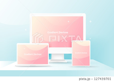 iPhoneイラスト　モックアップ  127439701