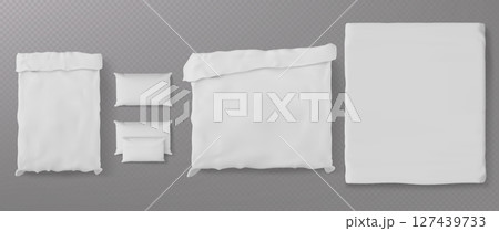 White bed linen mockup set 127439733