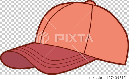 An illustration of a baseball cap with a two-toned color scheme. 127439815