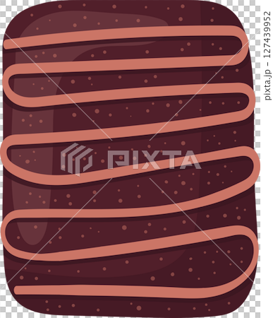 Brownie Dessert Vector Image. Chocolate drizzle on a delicious baked treat. Brownie Dessert Vector Image. Chocolate drizzle on a delicious baked treat. 127439952