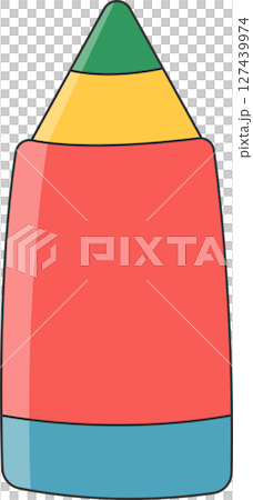 Stylized colorful pencil illustration on black background for design projects. 127439974