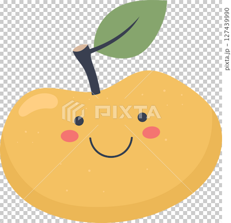 Cute cartoon pear with a happy face, perfect for children's illustrations. Cute cartoon pear with a happy face, perfect for children's illustrations. 127439990