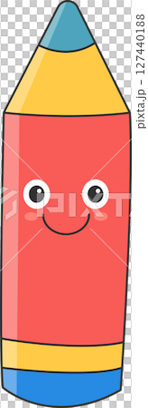 Cartoon pencil with a smiling face illustration for back to school fun. Cartoon pencil with a smiling face illustration for back to school fun. 127440188