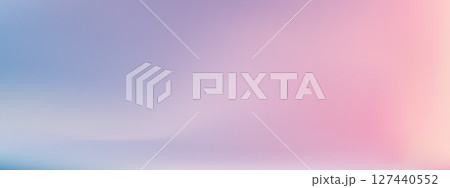 Minimal background with abstract pink mesh and gradient. Light blur effect in blue and pastel tones. Fluid transition evokes sky and water. Vector illustration. 127440552