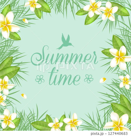 夏　背景　タイトル　チラシ　バナー　ベクター 127440683