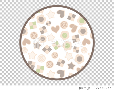 Round frame of cookies Round frame of cookies 127440977