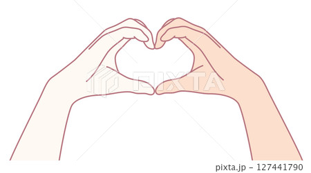 Hands Forming a Heart Shape Symbolizing Love and Unity, Expressing Affection and Warmth 127441790