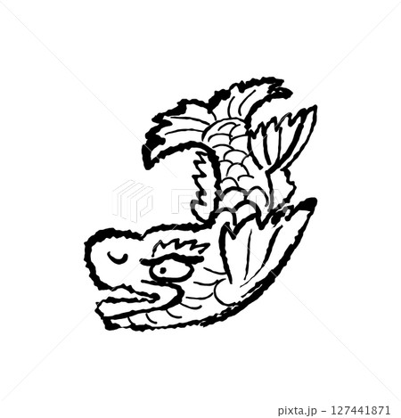 名古屋　シャチホコ　イラスト 127441871