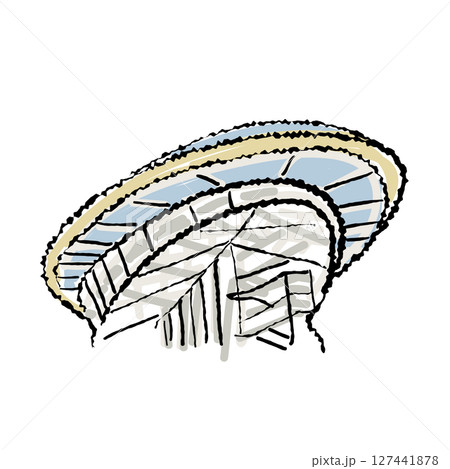 名古屋名所 オアシス21 イラスト 名古屋名所 オアシス21 イラスト 127441878