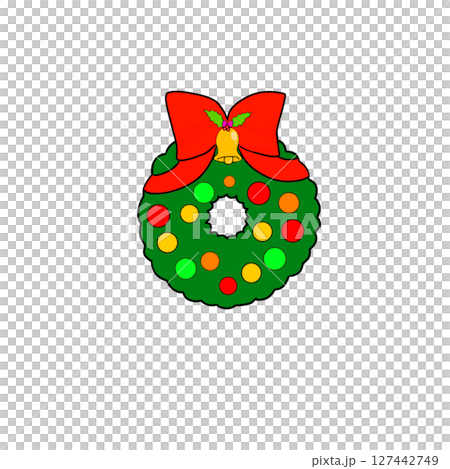 Simple December Christmas wreath Christmas decorations 127442749