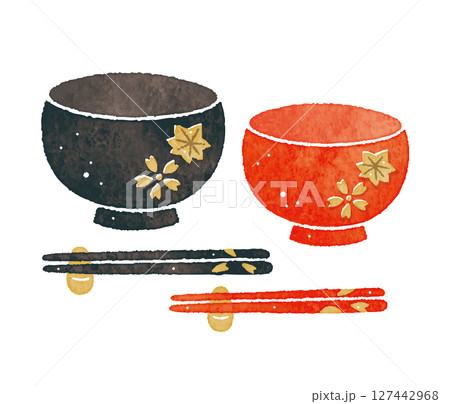 夫婦茶碗 夫婦椀 ちゃわん おわん 漆器 漆塗り 伝統芸品 夫婦茶碗 夫婦椀 ちゃわん おわん 漆器 漆塗り 伝統芸品 127442968