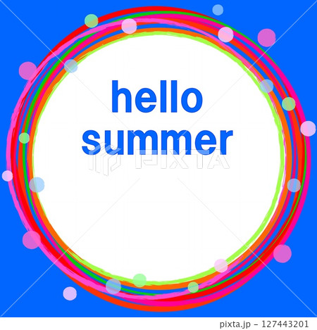 ハローサマー hello summer フレーム リング ドット ブルー ハローサマー hello summer フレーム リング ドット ブルー 127443201