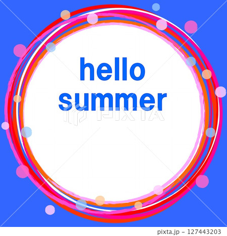 ハローサマー hello summer フレーム リング ドット ブルー ハローサマー hello summer フレーム リング ドット ブルー 127443203