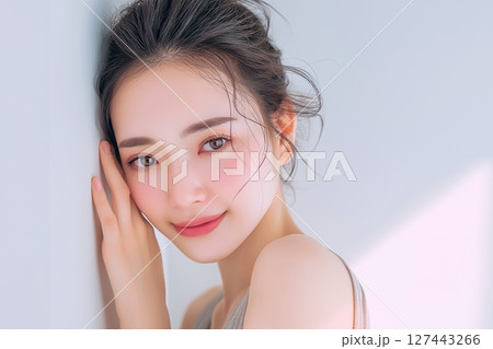 透明感のある肌の美人女性「AI生成画像」 127443266