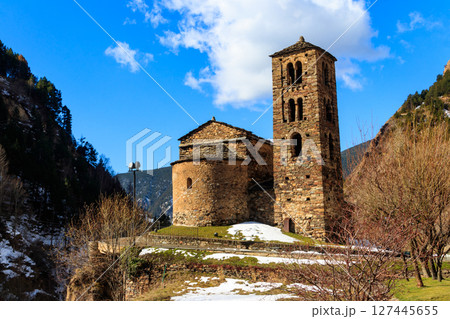 Sant Joan de Caselles Church (12 century) in Canillo, Andorra 127445655