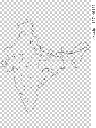 Blank map of India Blank map of India 127446131