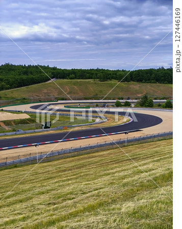 Beautiful new race track 2025 for motorcycle and car racing. Automotodrom Brno Masaryk Circuit. Motorcycle racing Czech Republic Europe. 127446169