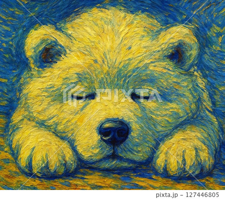 寝るサモエド 寝るサモエド 127446805