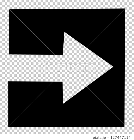 シンプルな前進する矢印マーク シンプルな前進する矢印マーク 127447114