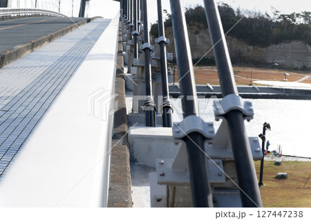 斜針橋のケーブル定着部 127447238