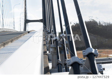 斜針橋のケーブル定着部 127447329