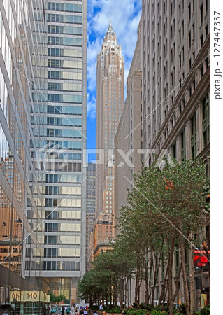 Urban canyon of Lower Manhattan NYC Urban canyon of Lower Manhattan NYC 127447337