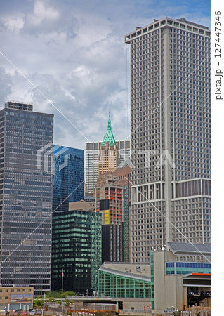 Urban canyon of Lower Manhattan NYC Urban canyon of Lower Manhattan NYC 127447346