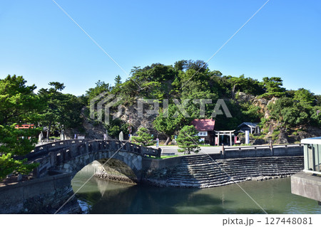 和歌山・和歌の浦の不老橋と鹽竈神社 127448081