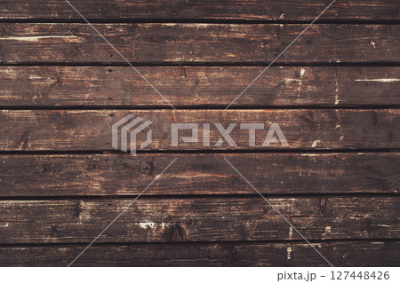 Aged wooden planks with rough texture and natural imperfections Aged wooden planks with rough texture and natural imperfections 127448426