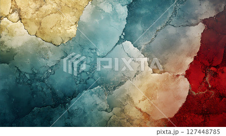 色が重なり合う石のテクスチャー 127448785