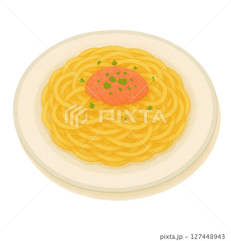 【パスタ】たらこスパゲティのイラスト 127448943