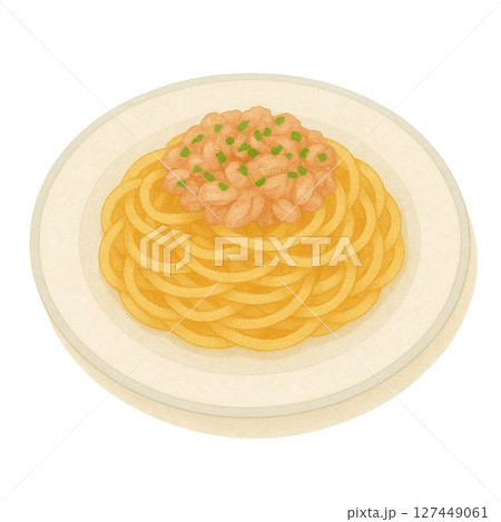 【パスタ】トンノ・イン・ビアンコ(オイル系ツナパスタ)のイラスト 【パスタ】トンノ・イン・ビアンコ(オイル系ツナパスタ)のイラスト 127449061