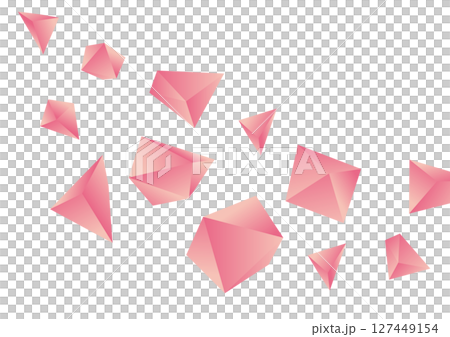 シンプルな多面体のイラスト素材 シンプルな多面体のイラスト素材 127449154