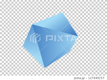 Simple polyhedron illustration material 127449157