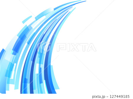 青のウェーブイメージ背景 127449185