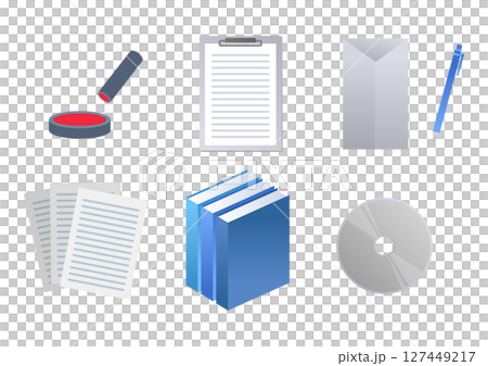 Office supplies flat illustration Office supplies flat illustration 127449217