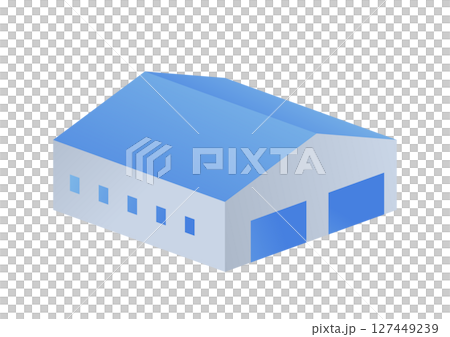 シンプルな工場のイラスト素材 127449239