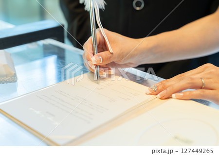 結婚式 結婚証明書 宣誓 結婚式 結婚証明書 宣誓 127449265