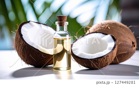 ココナッツオイルと実のナチュラル素材4 127449281