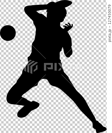 乒乓球剪影 127450079