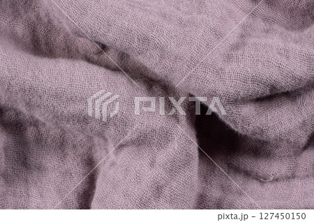 Purple Muslin Fabric Macro Texture, Soft Natural Textile Surface Purple Muslin Fabric Macro Texture, Soft Natural Textile Surface 127450150