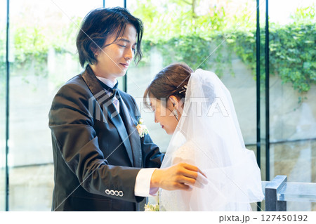 ウエディング 婚礼 ベールアップ ウエディング 婚礼 ベールアップ 127450192