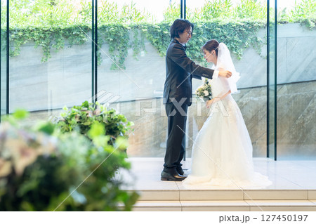 ウエディング 婚礼 ベールアップ 127450197