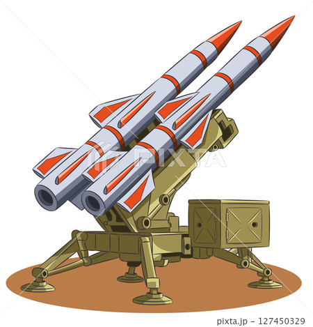 Vector illustration of rocket launcher isolated on white background 127450329