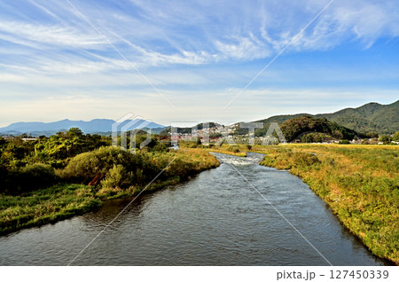 桐生散歩：渡良瀬川の流れ　群馬県桐生市 127450339