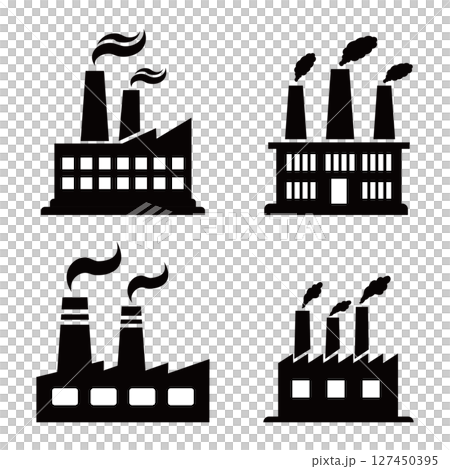 Factory icon set Factory icon set 127450395
